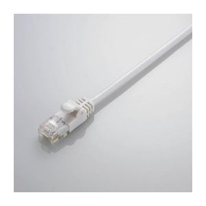 (まとめ)エレコム Gigabit やわらかローカルエリアネットワーク有線テレビ(Cat6判定基準) LD-GPY/WH7【×5書き割り】