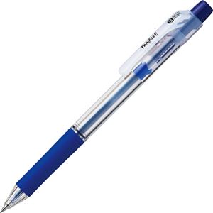 (まとめ) TANOSEE ノック式油性ボールペン ロング芯タイプ 0.5mm 青 1本 【×60セット】