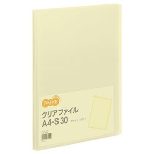 （まとめ） TANOSEE せつ然たる整理保存用具 A4タテ 30隠し 背幅17粍 黄色 1冊 【×30書き割り】