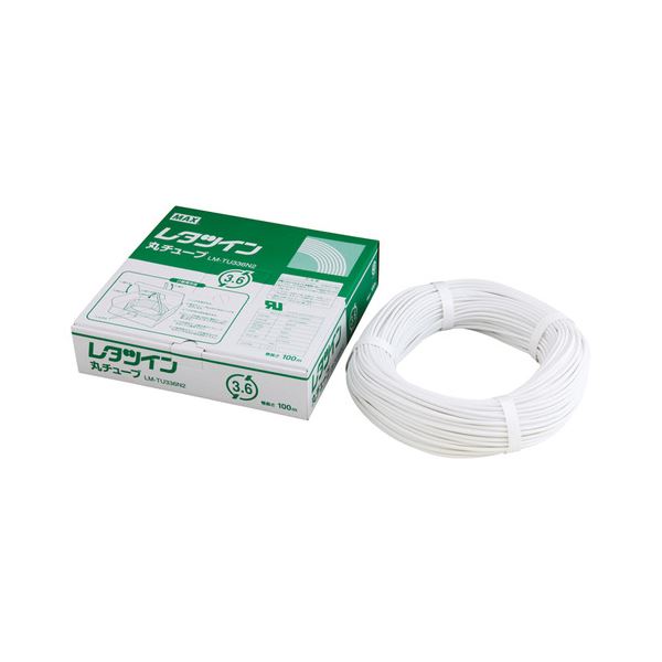 マックス レタツイン 丸熱電子管 (LM-320/370TX専用) 口径3.2mm×100m巻 白 LM-TU332N2 1個 【×10仕掛ける】