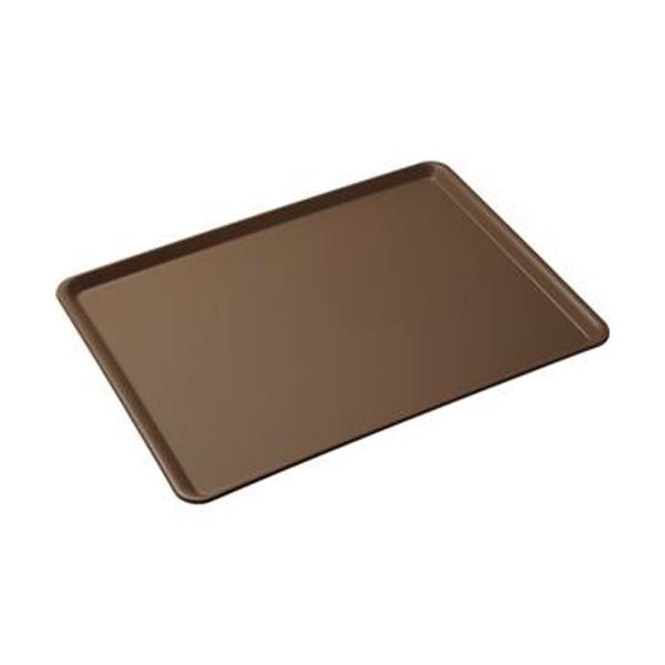 （まとめ）蝶プラ産業 プルアップトレー#4029（約410×300×17粍）赤銅色 1枚【×10仕掛ける】