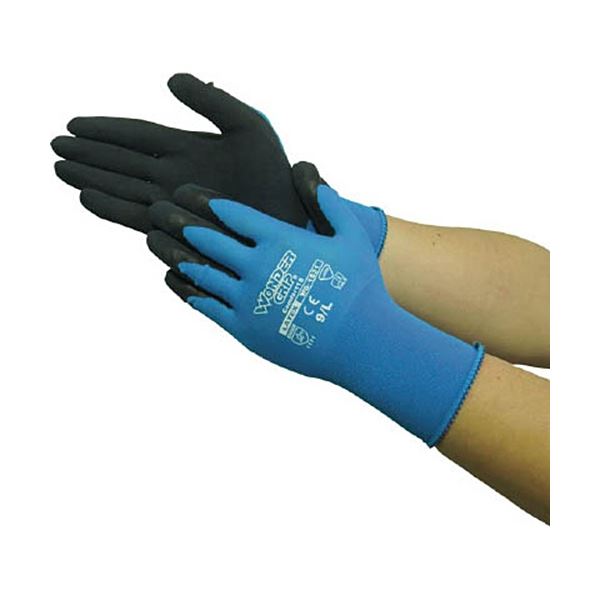 (まとめ) ユニワールド WONDER GRIP コンフォート18 ライトブルー L WG-1831-L 1双 【×20セット】