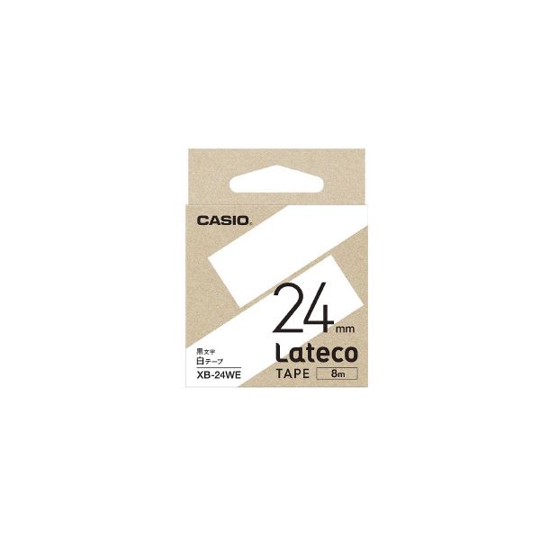 (まとめ) カシオ計算機 ラテコ専用磁気テープ 24粍 白に黒文字 XB-24WE 【×10仕掛ける】 パソコン・周辺機器-オフィス機器用アクセサリー・部品