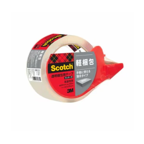 (まとめ) 3M スコッチ 透明梱包用テープ カッター付 48mm×50m 軽量物用 309DSN 1巻 【×30セット】