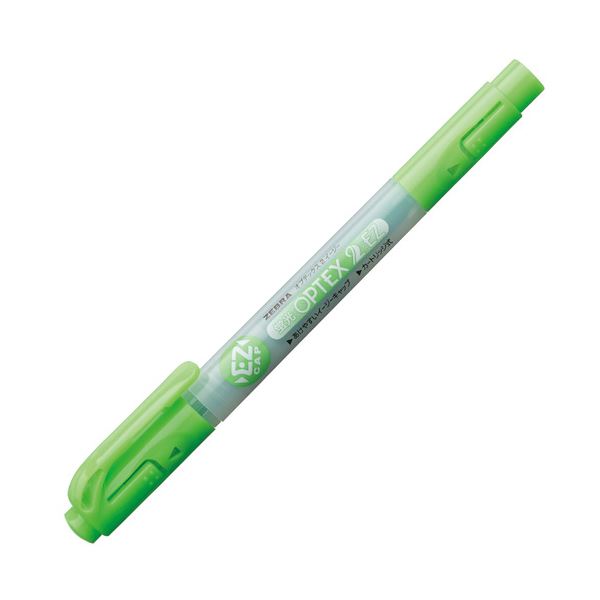 （まとめ）ゼブラ 螢光オプテックス2 EZ 緑 WKT11-G 1本 【×100書き割り】