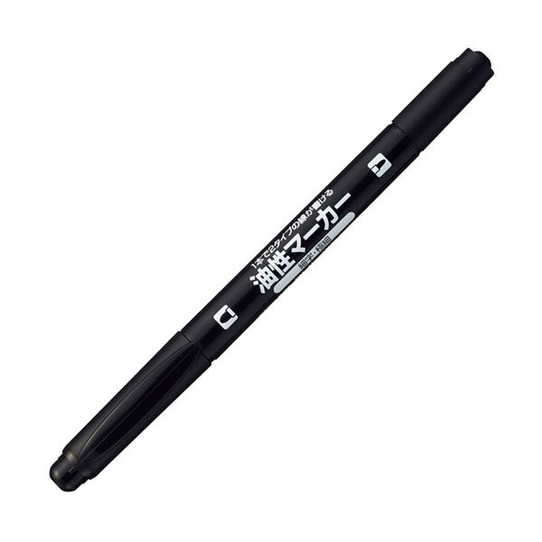 （まとめ）コクヨ 生まれ変わり脂油性目じるしツイン細字+極細 黒 PM-41D 1書き割り（10本）【×5書き割り】