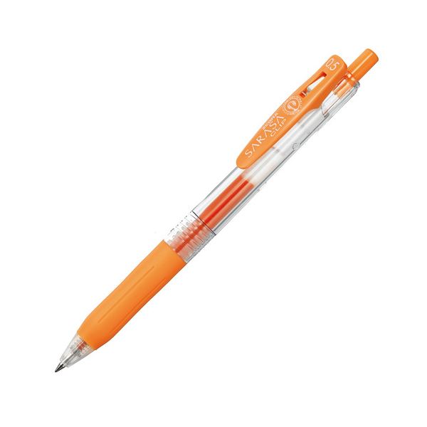(まとめ) ゼブラ ゲルインクボールペン サラサゼムクリップ 0.5粍 オレンジ色 JJ15-OR 1本  【×100書き割り】