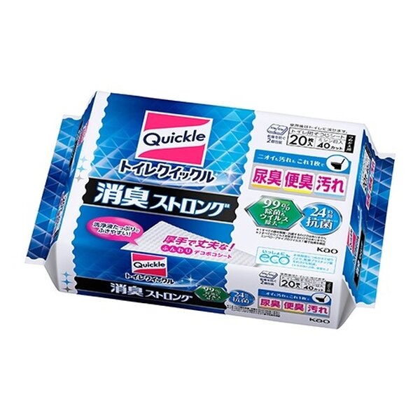 (まとめ)花王 トイレクイックル消臭ストロング詰替20枚入【×10セット】|BONATHIA