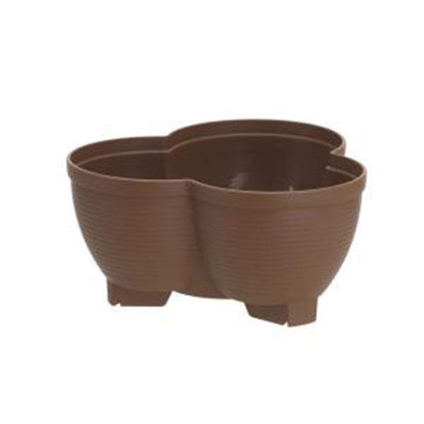 (まとめ) 連結鉢/タワーポット チョコブラウンプラスチック製 植木鉢 ガーデニング用品 園芸 【76個セット】｜BONATHIA