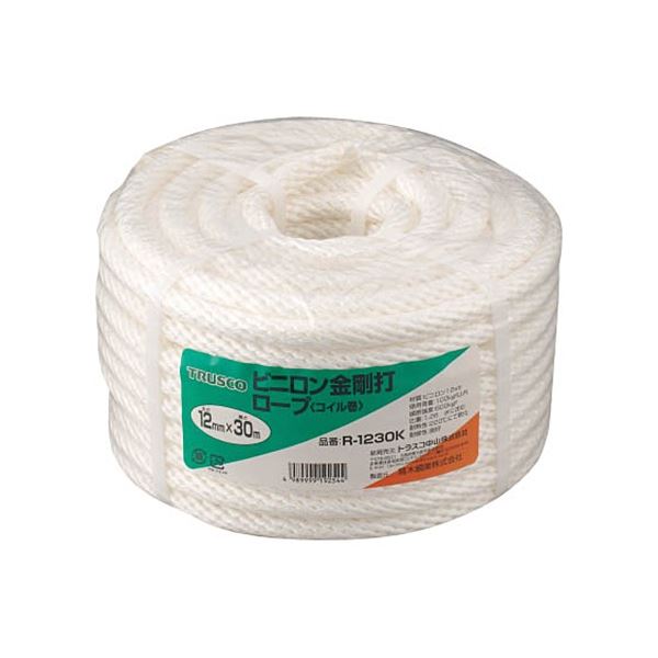 TRUSCO ビニロン金剛石打索条 12mm×30m 捲線巻 R-1230K 1巻