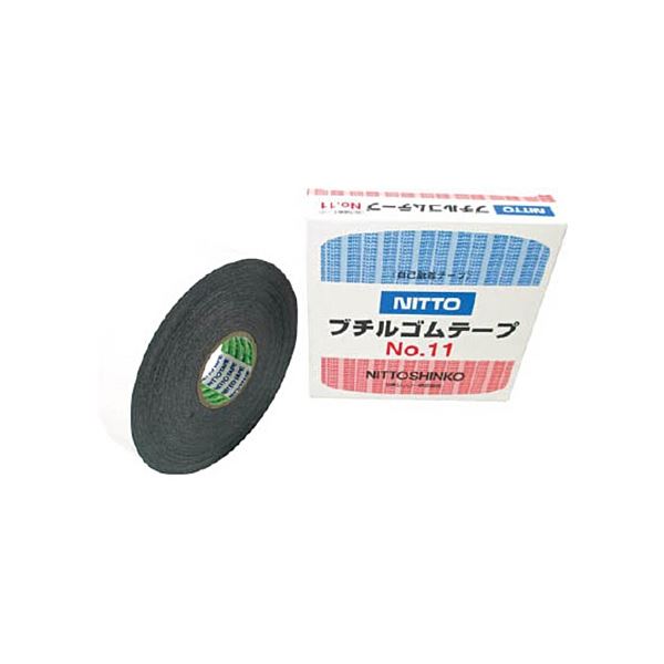 (まとめ) 日東電工 自己融着テープ No.11 0.5mm×19mm×10m クロ 11-19 1巻 【×5セット】