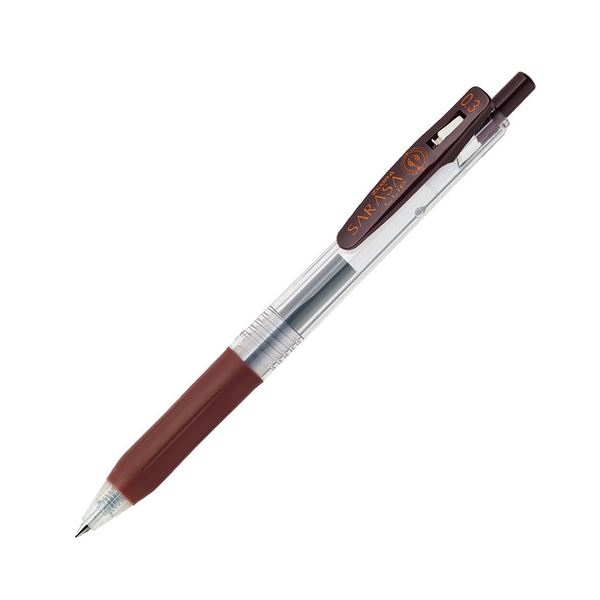 (まとめ) ゼブラ ゲルインクボールペン サラサゼムクリップ 0.3粍 茶 JJH15-E 1本  【×100書き割り】
