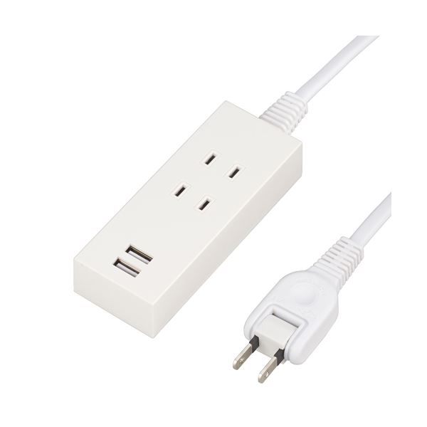 5個書き割り YAZAWA 2AC2USB2.1A2.5m 白いこと Y024025WH2UX5