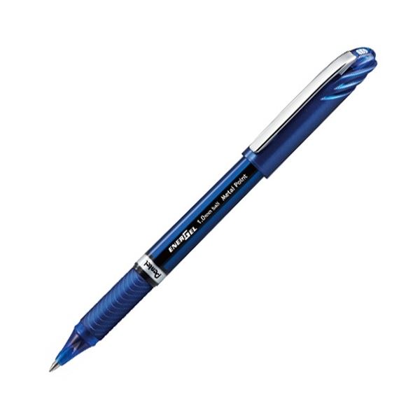 (まとめ) ぺんてる ゲルインクボールペン エナージェルユーロ 1.0粍 青 BL30-C 1書き割り(10本) 【×5書き割り】