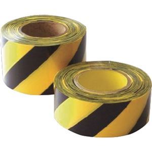 (まとめ) ニットウ エル日昌 危険標示テープ トラモヨウ 黄/黒 60mm×50m DM6 1巻 【×5セット】
