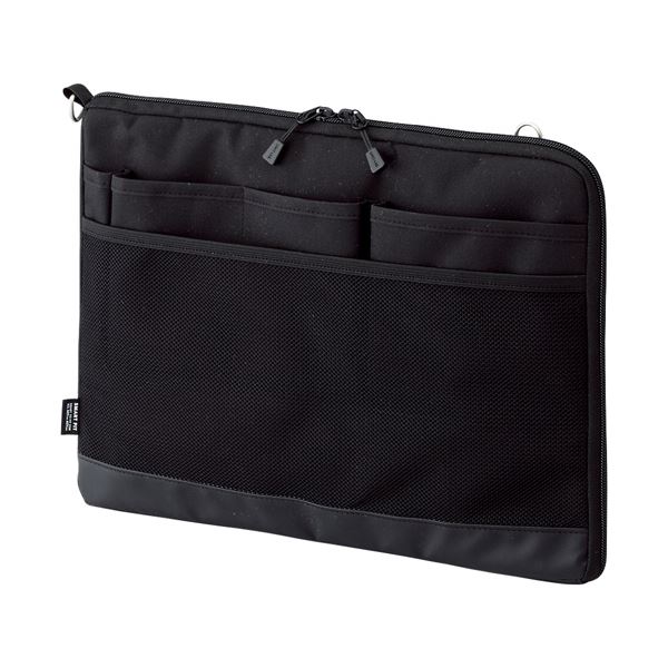 (まとめ) リヒトラブ SMART FITACTACT バッグインバッグ (ヨコ型) A4 ブラック A-7681-24 1個 【&times;10セット】｜BONATHIA
