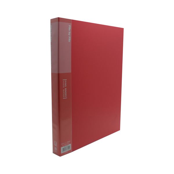 (まとめ) ビュートン リングバインダ RB-A4W-R 32粍 30穴 A4S 赤 【×10書き割り】