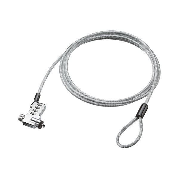 コクヨ パソコンロックキットΦ5.0mm&times;2.0m 一体型ダイヤル式 EAS-L91 1個｜BONATHIA