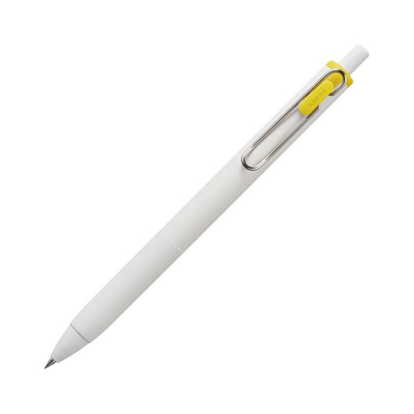 （まとめ）三菱鉛筆 ゲルインクボールペン ユニボール ワン 0.5mm イエロー （軸色：オフホワイト） UMNS05.2 1セット（10本） 【×5セット】 5,100円
