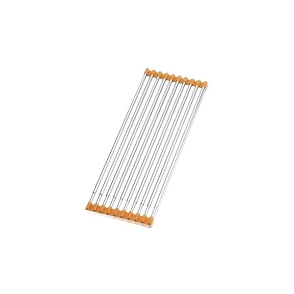 水切りラック キッチン用品 幅18.5×奥行50～90cm オレンジ KS-2777 スノコロロ WIDE ふきん スポンジ 食器 野菜 洗い物 流し台