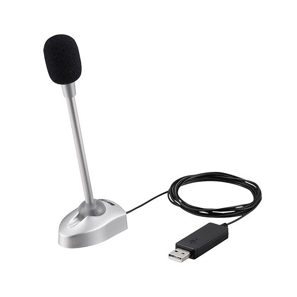 （まとめ）バッファロー マイクロフォン USB接続小型スタンドタイプ BSHSMUM110SV 1台【&times;3セット】｜BONATHIA