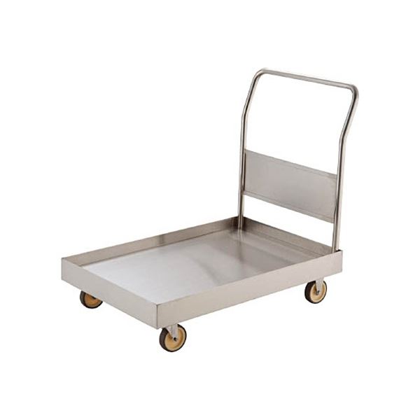 TRUSCO オールSUS304皿型台車 800&times;450mm NU車輪 SSAR-3NU 1台 完成品｜BONATHIA