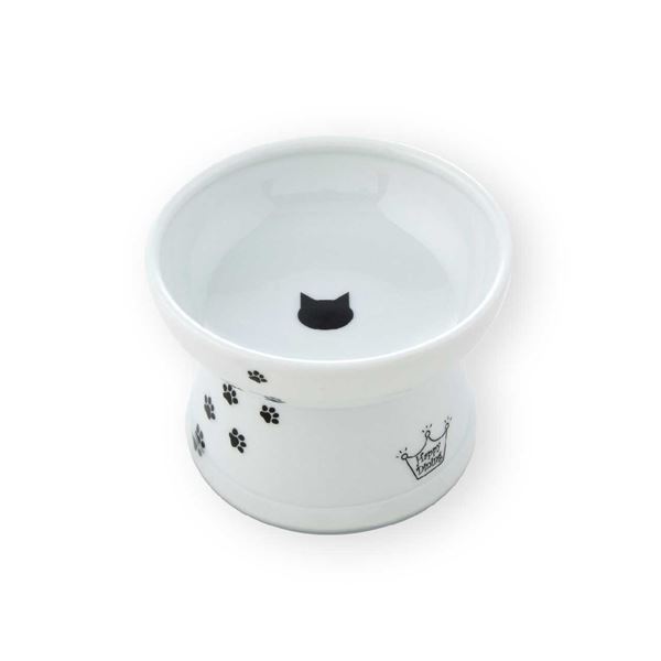 （まとめ）猫壱ハッピーダイニング 脚付フードボウル 猫柄 シリコン付き（ペット用品）【×40セット】【代引不可】
