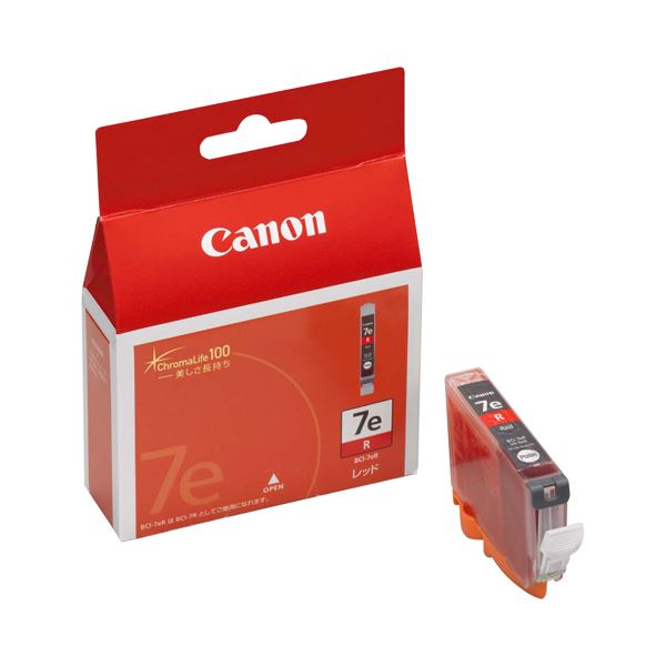 (まとめ) キヤノン Canon インキ貯蔵タンク BCI-7eR 赤いこと 0370B001 1個  【×10書き割り】