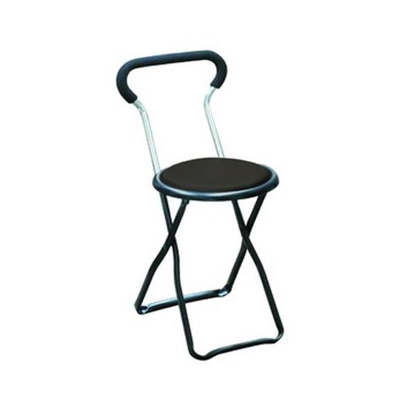 折りたたみ椅子 幅32cm ブラック×ブラック 日本製 スチールパイプ 持ち運び便利 1脚販売 完成品 リビング 在宅ワーク【代引不可】 6,234円