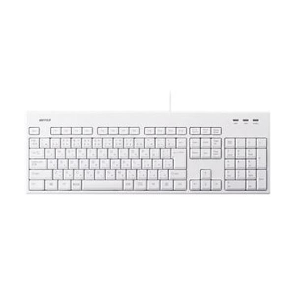 （まとめ）緩衝装置置き目 USB繋ぎ合わせる有線盛りだくさん鍵盤 丸洗い相応う 白いこと BSKBU310WHZ 1台【×3書き割り】