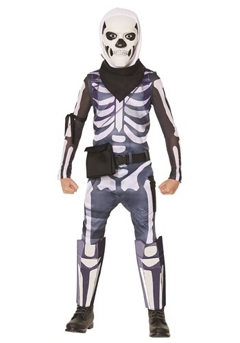 Fortnite Skull Trooper キッズ コスチューム フォートナイト グッズ ハロウィン 子ども コスプレ 衣装 仮装 こども イベント 子ども パーティ ハロウィーン 学芸会 学園祭 学芸会 ショー お遊戯会 二次会 忘年会 新年会 歓迎会 送迎会 出し物 余興 誕生日 発表会