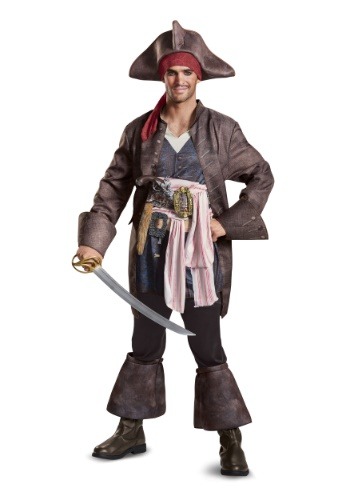 デラックス Captain ジャックスパロウ Men's コスチューム ハロウィン メンズ コスプレ 衣装 男性 仮装 男性用 イベント パーティ ハロウィーン 学芸会|Mars shop