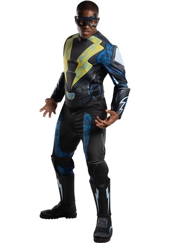 ブラック Lightning 大人用 デラックス コスチューム ハロウィン メンズ コスプレ 衣装  男性 仮装  男性用 イベント パーティ ハロウィーン 学芸会