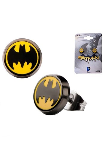DC Comics - バットマン Logo Enamel Stud Earrings ハロウィン コスプレ 衣装  仮装 小道具 おもしろい  イベント パーティ ハロウィーン 学芸会