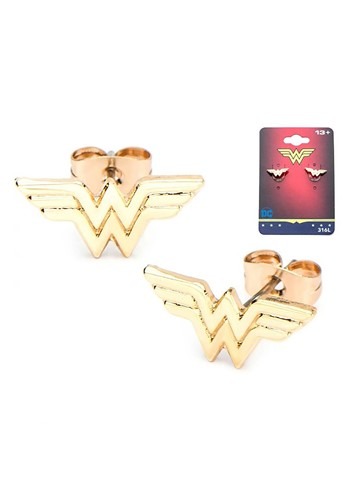 DC Comics Wonder Woman Logo Stud Earrings ハロウィン コスプレ 衣装  仮装 小道具 おもしろい  イベント パーティ ハロウィーン 学芸会