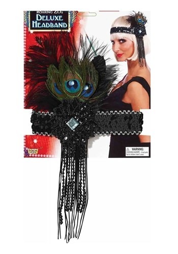 デラックス Peacock フラッパー Headband ハロウィン コスプレ 衣装  仮装 小道具 おもしろい  イベント パーティ ハロウィーン 学芸会