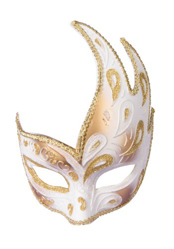 大人用 Gold Half マスク w/Ribbon ハロウィン コスプレ 衣装  仮装 小道具 おもしろい  イベント パーティ ハロウィーン 学芸会
