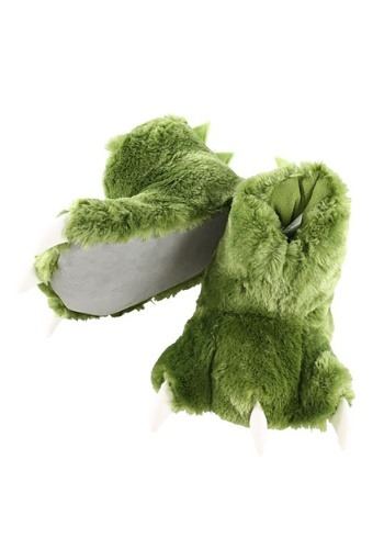 Green Dino Paw 大人用 Slippers ハロウィン コスプレ 衣装 仮装 小道具 おもしろい イベント パーティ ハロウィーン 学芸会
