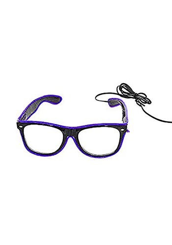 ブラック Frame EL Wire Purple Lighted 眼鏡 ハロウィン コスプレ 衣装 仮装 小道具 おもしろい イベント パーティ ハロウィーン 学芸会