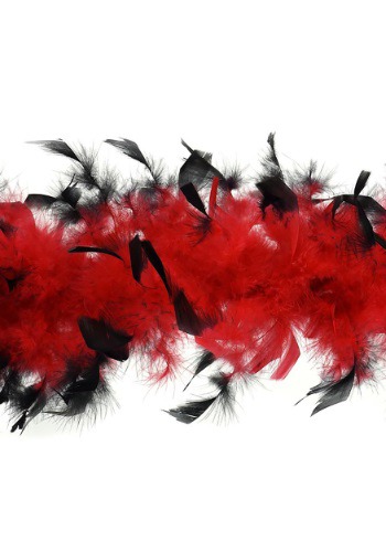 Medium Weight Boa レッド with ブラック Tips ハロウィン コスプレ 衣装  仮装 小道具 おもしろい  イベント パーティ ハロウィーン 学芸会
