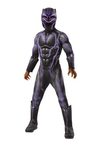 Childs Light Up ブラック Panther コスチューム ハロウィン 子ども コスプレ 衣装 仮装 こども イベント 子ども パーティ ハロウィーン 学芸会