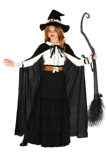 ガールズ Salem 魔女 ウイッチ 魔法使いコスチューム | 子供 こども コスプレ 衣装 仮装 かわいい イベント 飾り おもしろ 学芸会 発表会 オシャレ ハロウイン パーティ カワイイ 小学生 キッズ ギフト プレゼント｜Mars shop
