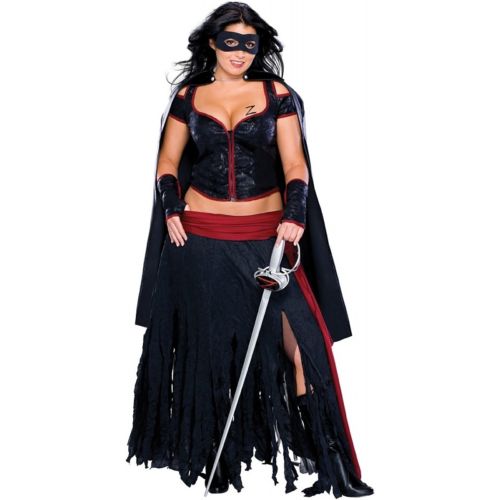 Zorro Costume Adult Bandita Halloween Fancy Dress