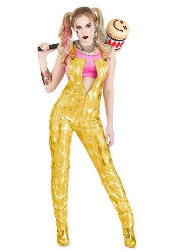 Harley Quinn Women S Gold Overalls 装束 ハロウィン レディース コスプレ 着類 刀自 カモフラージュ 女性使い方 こと パーティー ハロウィーン 学芸アセンブリー Maxani Nl