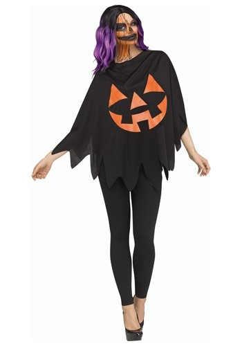 Women's Dark Jack O'Lantern Poncho ハロウィン レディース コスプレ 衣装  女性 仮装  女性用 イベント パーティ ハロウィーン 学芸会