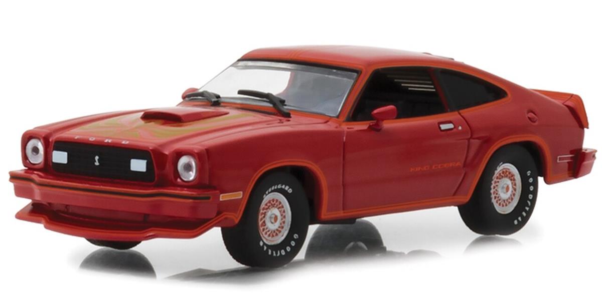 Greenlight 1978 Ford フォード Mustang II King Cobra - Red & Black 1/43 スケール | ダイキャストカー ダイキャスト 車のおもちゃ 車 おもちゃ コレクション ミニチュア ダイカスト モデルカー ミニカー アメ車 ギフト プレゼント画像