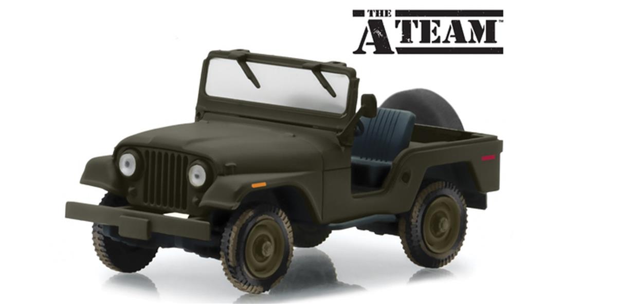 Greenlight The A-Team Jeep ジープ CJ-5 - Green 1/43 スケール | ダイキャストカー ダイキャスト 車のおもちゃ 車 おもちゃ コレクション ミニチュア ダイカスト モデルカー ミニカー アメ車 ギフト プレゼント