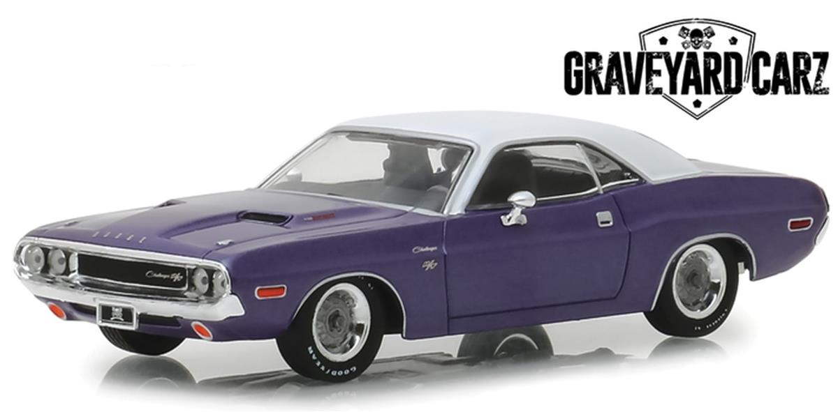Greenlight Graveyard Cars 1970 Dodge ダッジ Challenger R/T 1/43 スケール | ダイキャストカー ダイキャスト 車のおもちゃ 車 おもちゃ コレクション ミニチュア ダイカスト モデルカー ミニカー アメ車 ギフト プレゼント