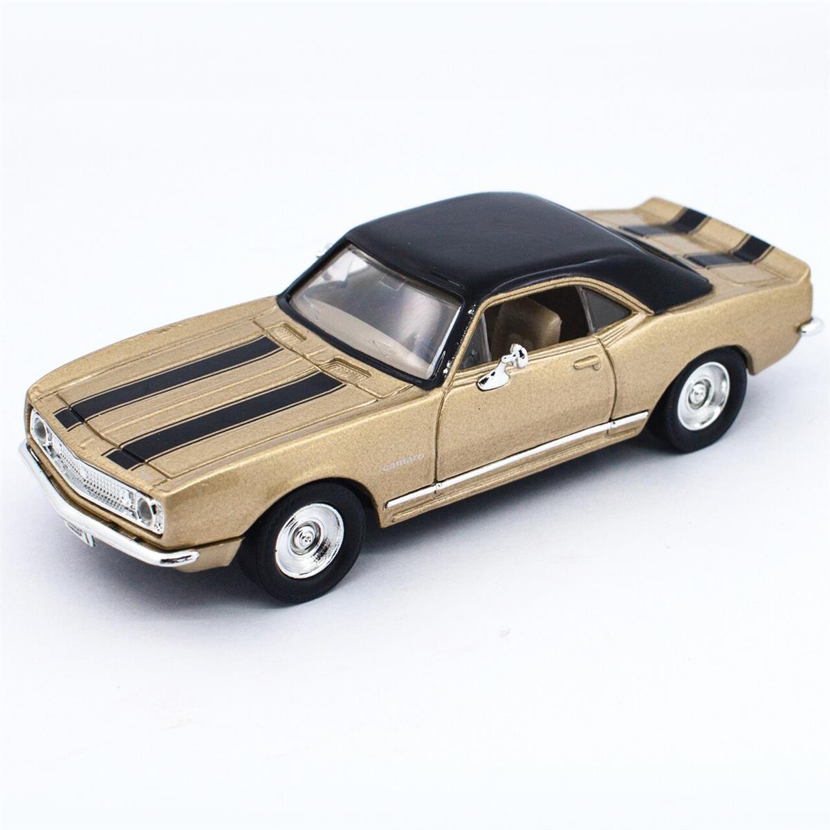 Lucky ラッキー 1967 Chevrolet シボレー Camaro Z-28 - Gold 1/43 スケール | ダイキャストカー ダイキャスト 車のおもちゃ 車 おもちゃ コレクション ミニチュア ダイカスト モデルカー ミニカー アメ車 ギフト プレゼント