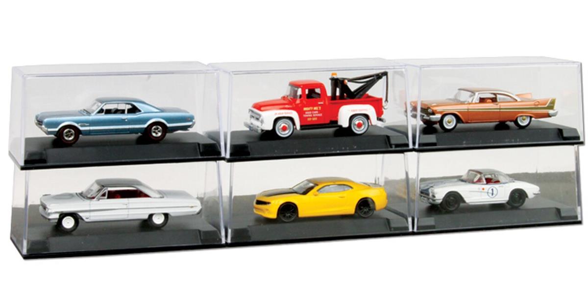 Auto World Singe ディスプレイケース 6 pack 1/64 スケール | ダイキャストカー ダイキャスト 車のおもちゃ 車 棚 おもちゃ ディスプレイ ショーケース コレクションケース コレクション ミニチュア ダイカスト モデルカー ミニカー アメ車 ギフト プレゼント